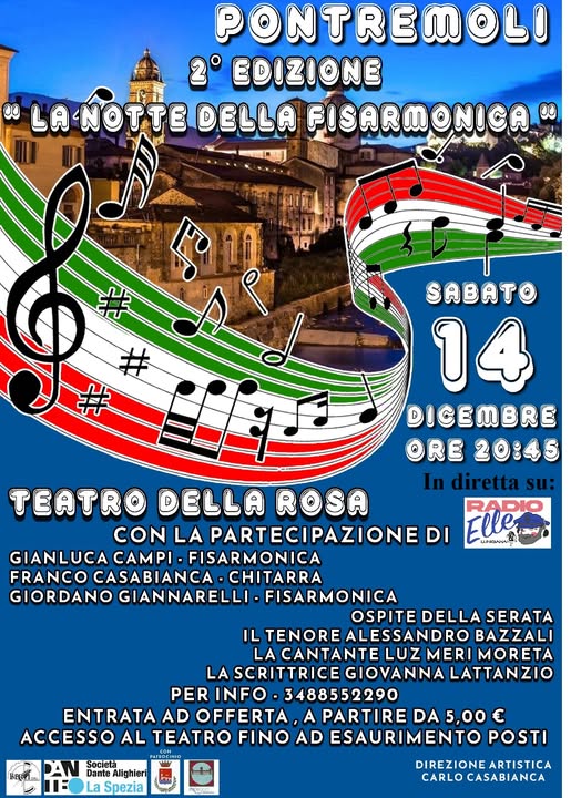 Eventi a Pontremoli: La Notte della Fisarmonica in Diretta su Radio&nbsp;Elle